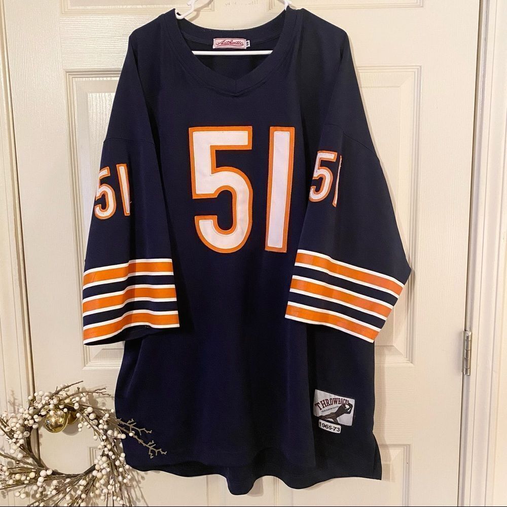 Mitchell & Ness Navy and Orange Men's Jersey